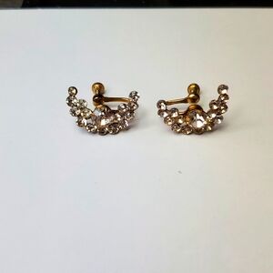 Vintage screw on moon earrings